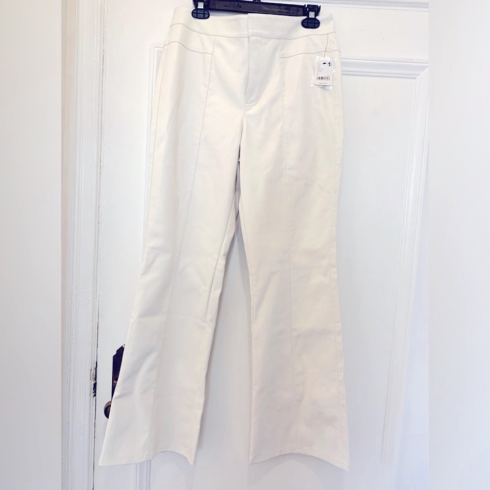WE THE FREE FP White Flared Leather Pants NWT